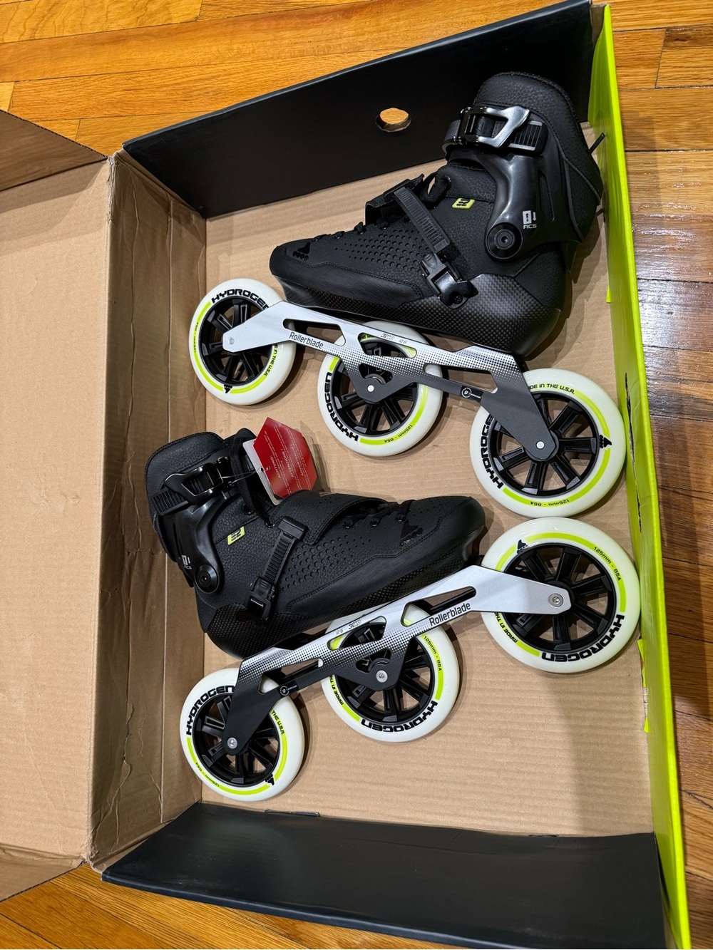 Rollerblade E2 Pro 125 Inline Speed Skates Carbon 125 Hydrogen Wheels MENS 8